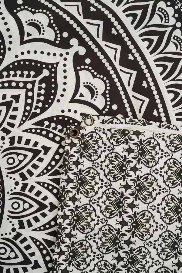 Black and White Mandala Tapestry - Image 3