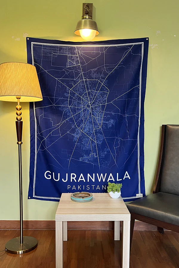Gujranwala Map Tapestry