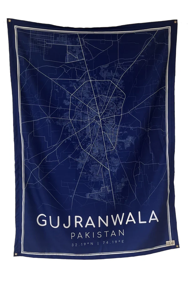 Gujranwala Map Tapestry - Image 2