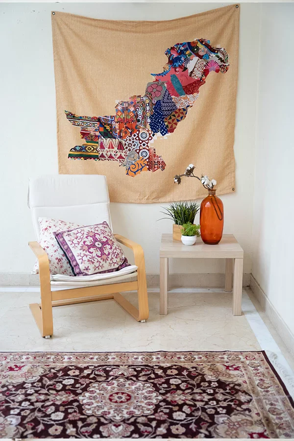Pakistan Weave Map Tapestry
