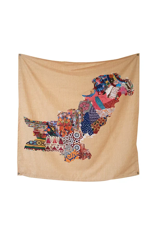 Pakistan Weave Map Tapestry - Image 2