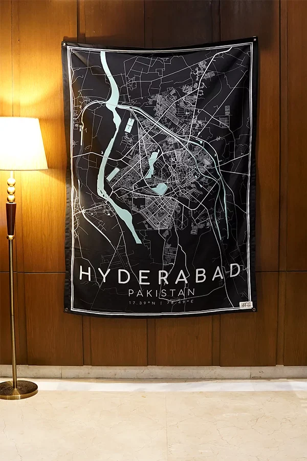 Hyderabad Map Tapestry