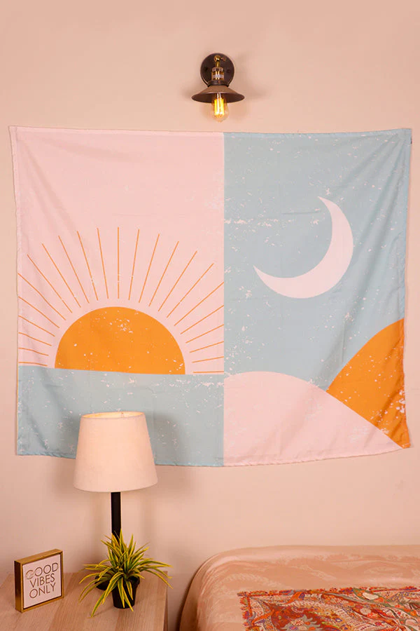 Minimalist Sun & Moon Tapestry