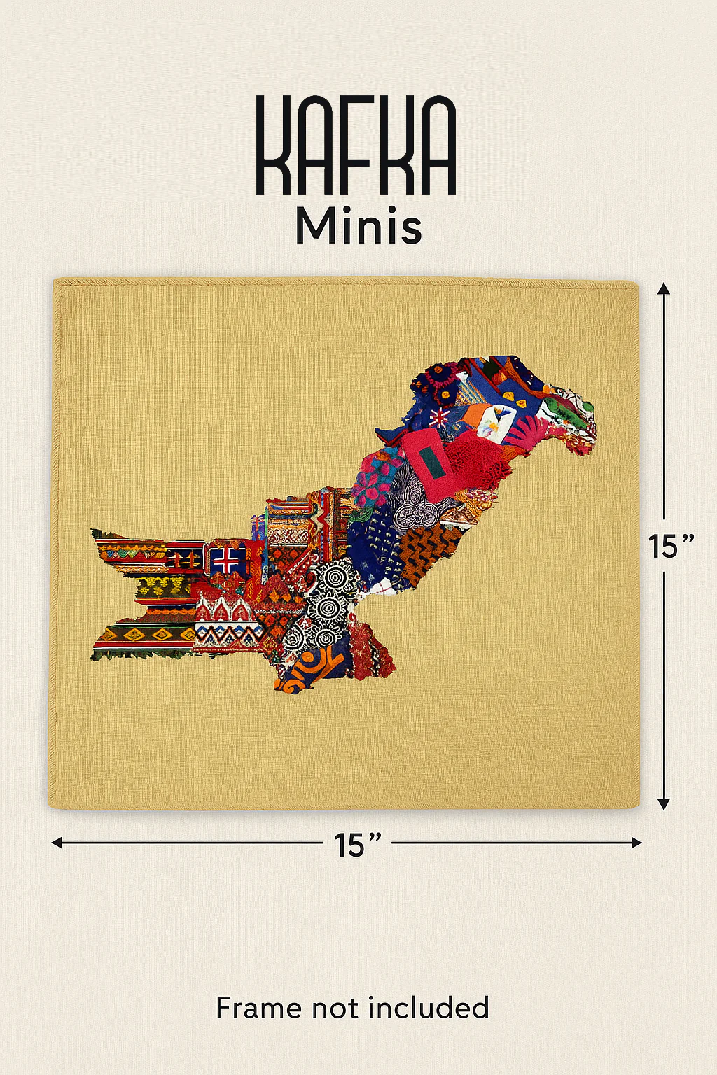 Pakistan Weave Map Mini Canvas