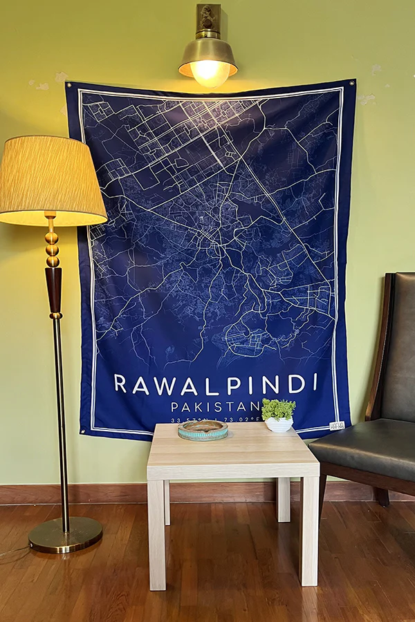 Rawalpindi Map Tapestry