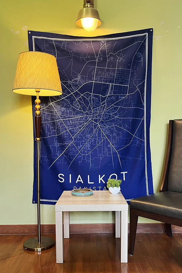 Sialkot Map Tapestry
