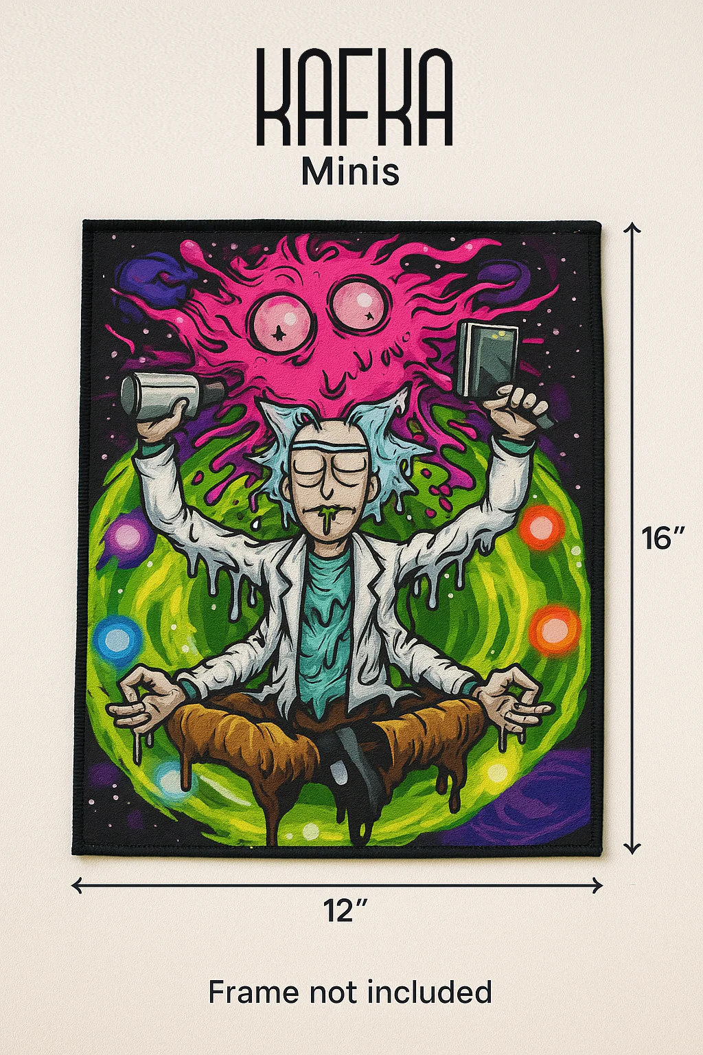 Trippy Rick  Mini Canvas
