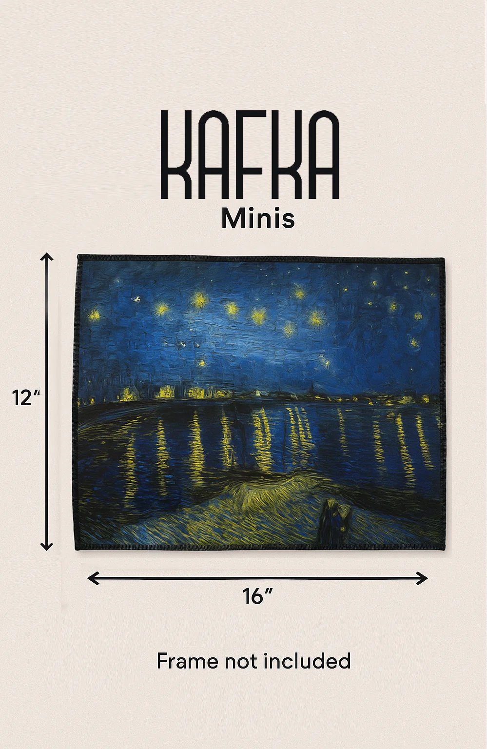 Van Gogh: Night Over The Rhone Mini Canvas